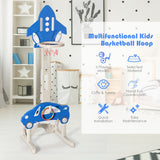NNECW Adjustable 3-in-1 Basketball Hoop Stand with Adjustable Heigh for Kids