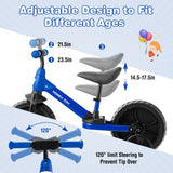 NNECW 4-in-1 Kids Training Bike with Training Wheels for 2-6 Years Old Kids-Blue
