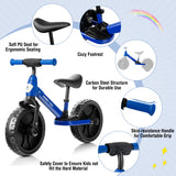 NNECW 4-in-1 Kids Training Bike with Training Wheels for 2-6 Years Old Kids-Blue