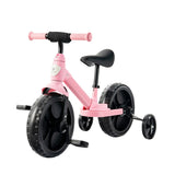 NNECW 4-in-1 Kids Training Bike with Training Wheels for 2-6 Years Old Kids-Pink