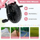 NNECW 4-in-1 Kids Training Bike with Training Wheels for 2-6 Years Old Kids-Pink