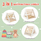 NNECW 4-in-1 Toddler Climbing Toys with 3-Sided Triangle Climber for Indoor & Outdoor Use