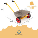 NNECW 2-Wheeler Kids Wheelbarrow with Steel Construction for Age 2+