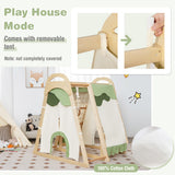 NNECW Wooden Climbing Toys Playset with Gymnastics Rings for Toddlers