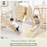 NNECW Wooden Climbing Toys Playset with Gymnastics Rings for Toddlers
