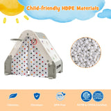 NNECW Kids Triangle Climber with Tent Cover & White Board & Basketball Hoop & Soccer Gate