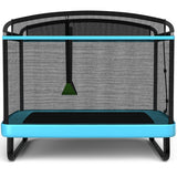 NNECW Sturdy Recreational Trampoline with Swing for Kids-Blue