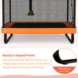 NNECW Sturdy 6 FT Recreational Trampoline with Swing for Kids