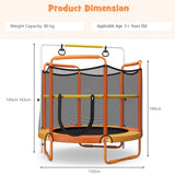 NNECW 152cm Kids 3-in-1 Game Trampoline Seamless with Enclosure Net