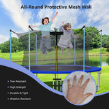 NNECW 304cm Trampoline Safety Net with 6 Poles for Indoor & Outdoor Use