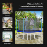 NNECW 304cm Trampoline Safety Net with 6 Poles for Indoor & Outdoor Use