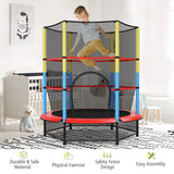 NNECW 55 Inches Kids Trampoline with Safety Enclosure Net