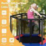 NNECW 48 Inches Kids Trampoline with Safety Enclosure Net
