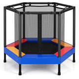 NNECW 48 Inches Kids Trampoline with Safety Enclosure Net