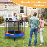 NNECW 48 Inches Kids Trampoline with Safety Enclosure Net