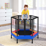 NNECW 48 Inches Kids Trampoline with Safety Enclosure Net