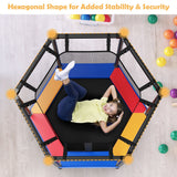 NNECW 48 Inches Kids Trampoline with Safety Enclosure Net