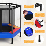 NNECW 48 Inches Kids Trampoline with Safety Enclosure Net
