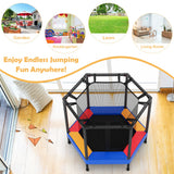 NNECW 48 Inches Kids Trampoline with Safety Enclosure Net