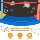 NNECW Mini Kids Trampoline with Enclosure Net for Family Games Colourful