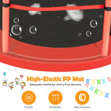 NNECW Mini Kids Trampoline with Enclosure Net for Family Games Red