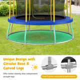 NNECW 8FT/10 FT Outdoor Trampoline with Unique Flower Shape &amp Enclosure Net-10FT