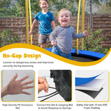 NNECW 8FT/10 FT Outdoor Trampoline with Unique Flower Shape &amp Enclosure Net-10FT