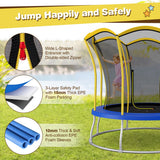 NNECW 8FT/10 FT Outdoor Trampoline with Unique Flower Shape &amp Enclosure Net-8FT