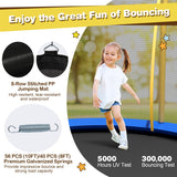 NNECW 8FT/10 FT Outdoor Trampoline with Unique Flower Shape &amp Enclosure Net-8FT