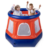 NNECW Inflatable Kids Trampoline with Safety Enclosure Net for Age 3-10