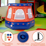 NNECW Inflatable Kids Trampoline with Safety Enclosure Net for Age 3-10