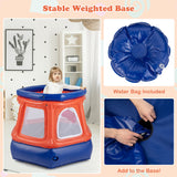NNECW Inflatable Kids Trampoline with Safety Enclosure Net for Age 3-10