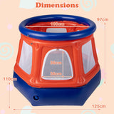 NNECW Inflatable Kids Trampoline with Safety Enclosure Net for Age 3-10