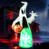 NNECW 172 CM Inflatable Halloween Hunting Ghost with Built-in LED Light