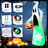 NNECW 172 CM Inflatable Halloween Hunting Ghost with Built-in LED Light