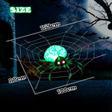 NNECW Halloween Inflatable Spider with Cobweb for Yard & Party & Garden & Lawn