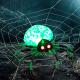 NNECW Halloween Inflatable Spider with Cobweb for Yard & Party & Garden & Lawn