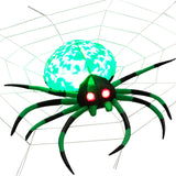 NNECW Halloween Inflatable Spider with Cobweb for Yard & Party & Garden & Lawn