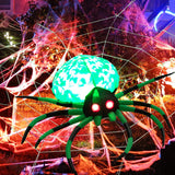 NNECW Halloween Inflatable Spider with Cobweb for Yard & Party & Garden & Lawn