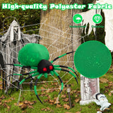 NNECW Halloween Inflatable Spider with Cobweb for Yard & Party & Garden & Lawn