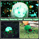 NNECW Halloween Inflatable Spider with Cobweb for Yard & Party & Garden & Lawn