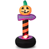 NNECW 180 cm Halloween Inflatable Pumpkin Road Sign for Backyard & Garden