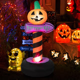 NNECW 180 cm Halloween Inflatable Pumpkin Road Sign for Backyard & Garden