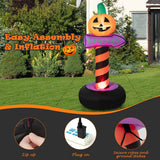 NNECW 180 cm Halloween Inflatable Pumpkin Road Sign for Backyard & Garden