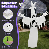 NNECW 244CM Giant Halloween Inflatable Ghost with LED Lights & Rotating Lamp