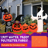 NNECW 226CM Halloween Inflatable Pumpkin Combo with Ghost & Witches Hats