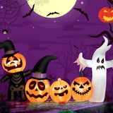 NNECW 226CM Halloween Inflatable Pumpkin Combo with Ghost & Witches Hats