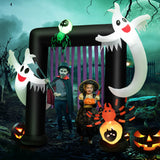 NNECW 230CM Halloween Inflatable Archway with 2 Haunted Ghosts & 2 Spiders