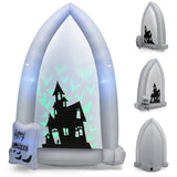 NNECW 210 CM Halloween Inflatable Tombstone with Blower & Bat LED Projector