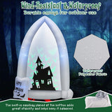 NNECW 210 CM Halloween Inflatable Tombstone with Blower & Bat LED Projector